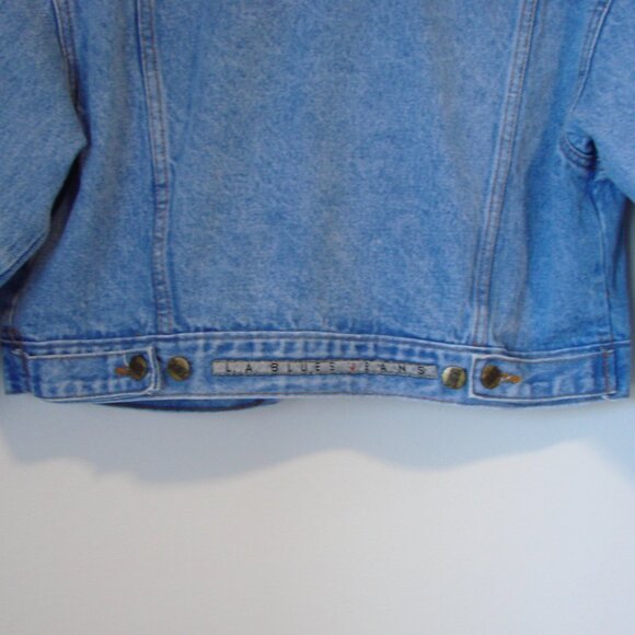 Vintage 80s 90s L.A. Blues Denim Jean Jacket Size Large - Picture 10 of 14